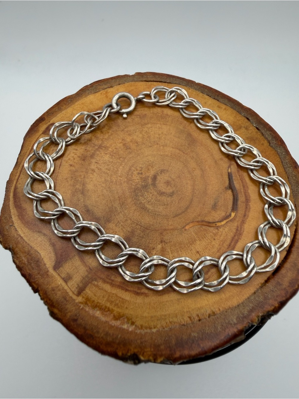 Sterling Silver Double-Link Chain Bracelet - 7” 4.66g